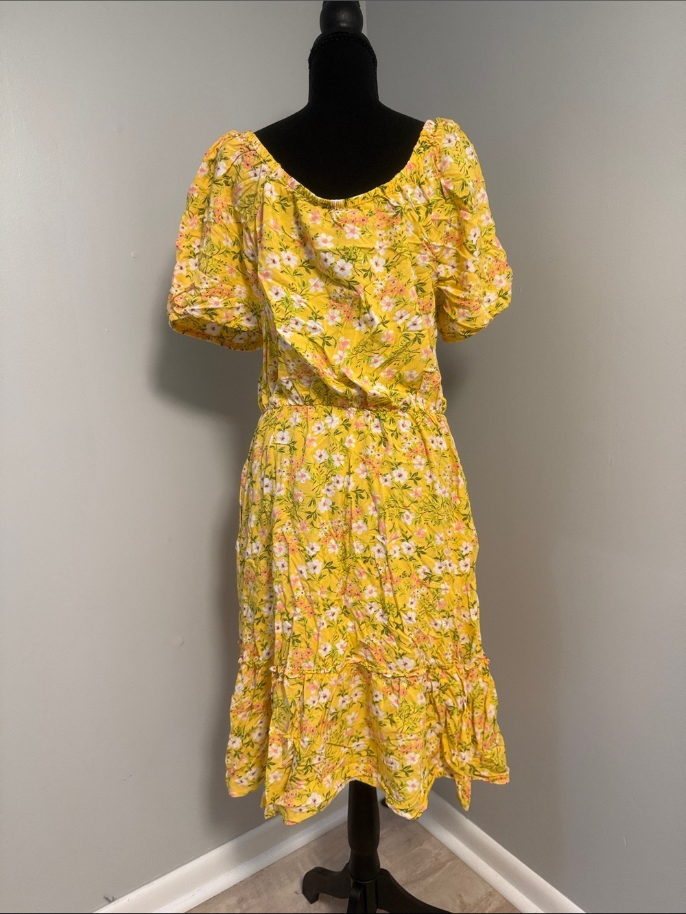 The Children's Place Yellow Floral Midi Dress - Picture 3 of 3